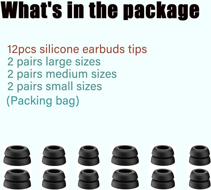 Double Flange Ear Tips for Beats Studio Buds Replacement Earbuds Tips for Beats - Image 7