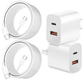 Dual Port A/C Charger for iPhone 16 15, Double A/C iPhone 16 15 Charger Fast by WILLTOP
