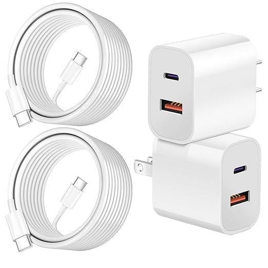 Dual Port A/C Charger for iPhone 16 15, Double A/C iPhone 16 15 Charger Fast by WILLTOP