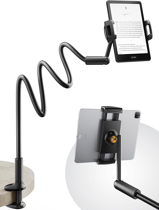 SAIJI 47" Gooseneck Kindle Holder, Tablet Holder by SAIJI