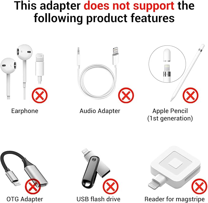 Temdan 4 Pack Lightning to USB C Adapter - Image 7
