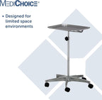 MediChoice Mobile Instrument Stand Steel Portable Adjustable Tray Medical - Image 8