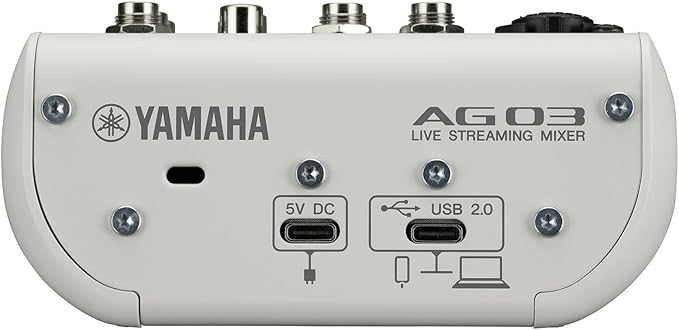 Yamaha AG03MK2 White 6-Channel Live Streaming Loopback Mixer/USB Interface - Image 6