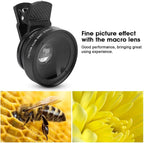 Cell Phone Lens Attachment, 2 in 1 Clip-on Mobile Phone 0.45X Wide Angle + - Image 3