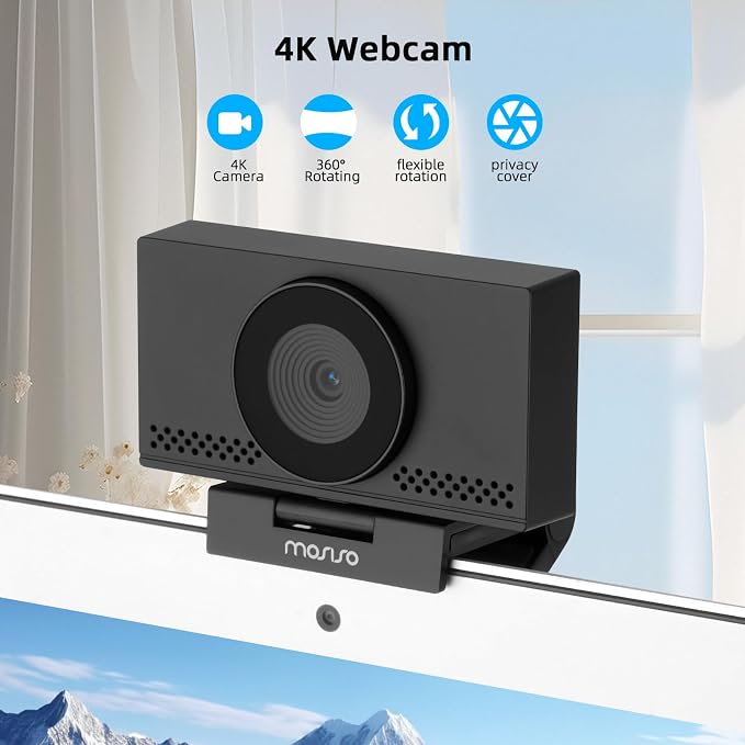 MOSISO 4K Webcam for PC & Laptop - Image 2