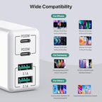 USB C Wall Charger, 40W 4-Port USB C Charger Block, Fast Charging Block Dual - Image 2