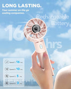 2PCS Handheld Fan, Mini Small Portable Turbo Fan, Rechargeable - Image 2
