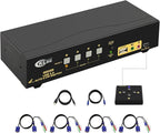 CKLau 4 Port 450MHz USB Auto VGA KVM Switch by CKLAUTECHNOLOGIESINC