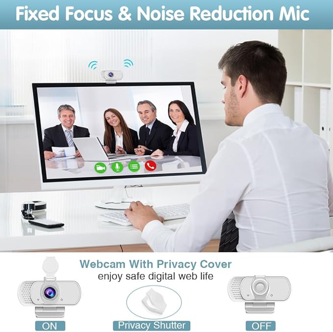 usb c webcam 1080P Webcam, Live Streaming Web Camera - Image 3