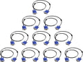 VGA to VGA Monitor Cable 10 Pack, 15 Pin Male to Male Computer Cord Support by PASOW