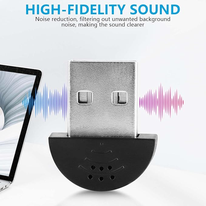 KISEER 2 Pcs USB 2.0 Mini Microphone, Laptop/Desktop PC Plug and Play - Image 4