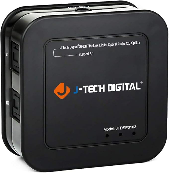 J-Tech Digital Optical Splitter 1 in 3 Out by J-TechDigital