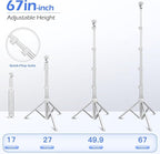 Sensyne 67" Phone Tripod & Selfie Stick, Extendable iPhone Tripod Stand - Image 4