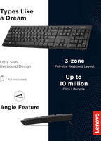 Lenovo 100 Wireless Compact Keyboard Cordless Keyboard - Image 3