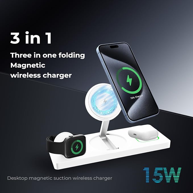 Wireless Charger Station 3 in 1, Fast Charging - Image 4
