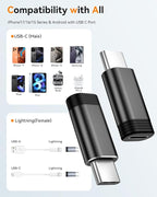 Temdan 4 Pack Lightning to USB C Adapter - Image 2