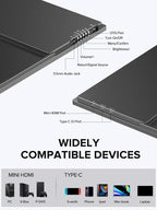 UPERFECT 24.5" Portable Monitor 240Hz Gaming Monitor 1200:1 Contrast FreeSync - Image 8