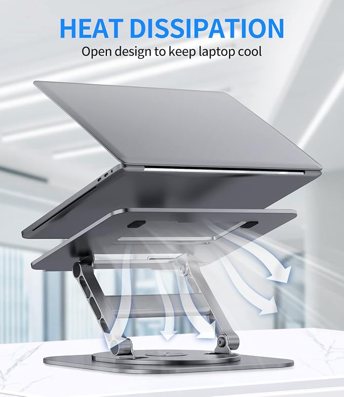 Adjustable Laptop Stand with 360 Rotating Base, Stable Computer Stand - Image 5