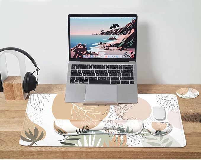 Large Mouse Pad Set, Extended Gaming Mouse Pad + Keyboard Wrist Rest Support - Image 6