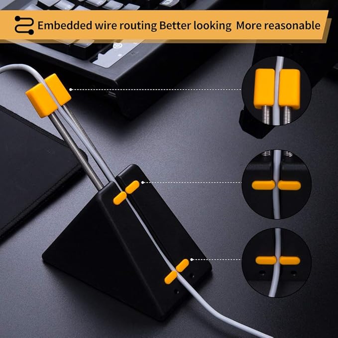 Hotline Games Mouse Bungee, Mouse Cord Clip Cord Management System Fixer Holder - Image 3