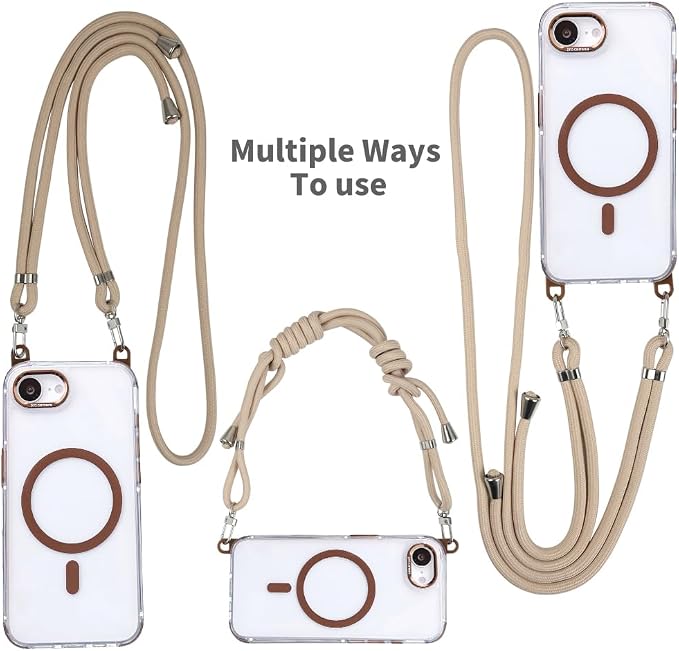 for iPhone 16e Case with Adjustable Phone Lanyard Strap, Compatible with MagSafe - Image 2