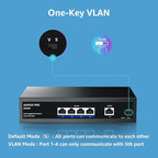 5 Port Gigabit PoE Switch, AUMOX PRO SG305P 4 Port PoE Gigabit Ethernet - Image 6