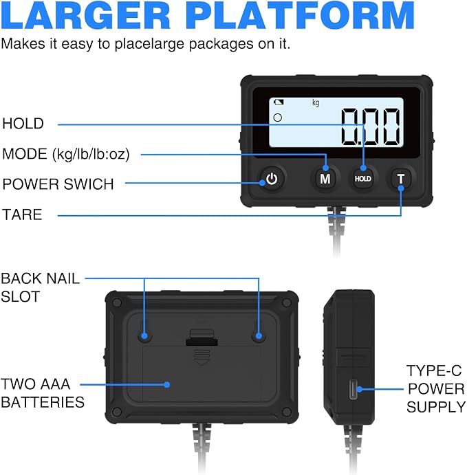 MAXUS Shipping Scale 440LB/10g Accuracy, Postal Scale - Image 2