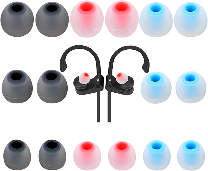 Earbud Tips Soft Anti Slip Washable Reusable Silicone Fit Most In-Ear Earbuds by Unknown