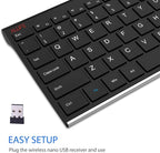 ALLIFE 2.4G Wireless Keyboard Stainless Steel Ultra Slim Full Size Keyboard - Image 3