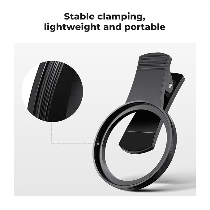 K&F Concept 52mm Clip-on ND2-400 Phone Camera Lens Filter Kit, Adjustable - Image 2