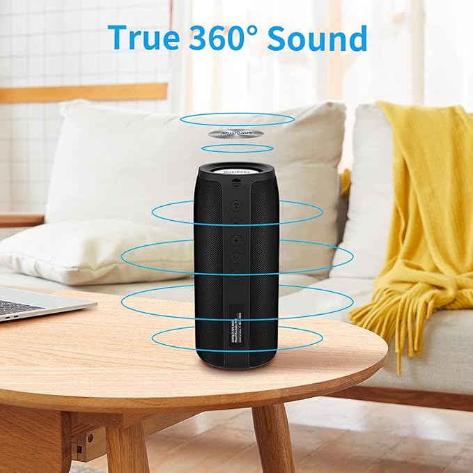 Bluetooth Speaker, MusiBaby M88 Speakers, Dual Pairing, Loud Stereo Sound - Image 2