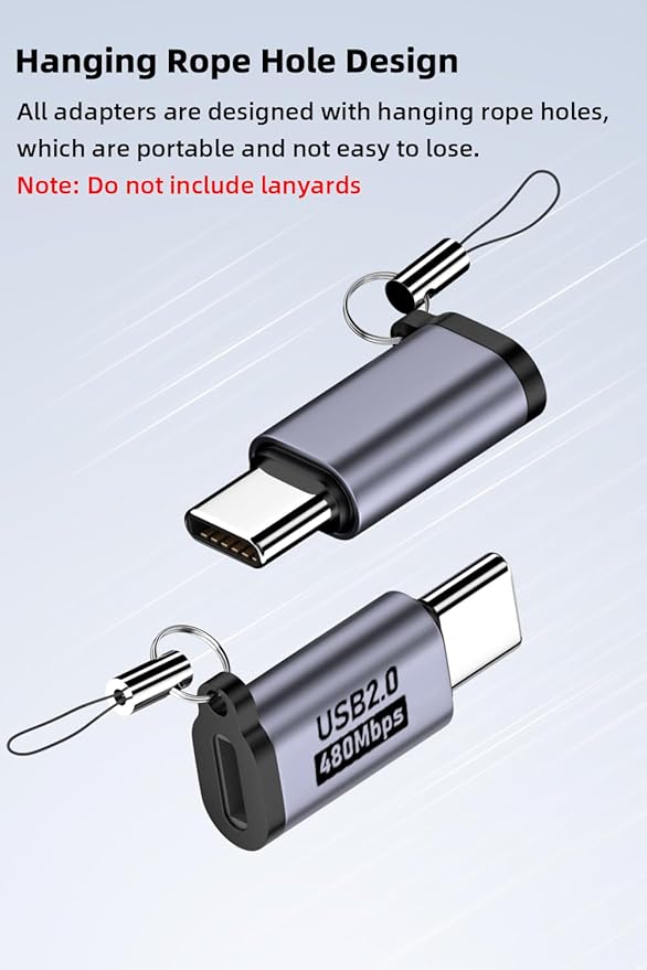 USB C/Lightning to Micro USB Adapter, Type C to Lightning Converter, USB C to - Image 6