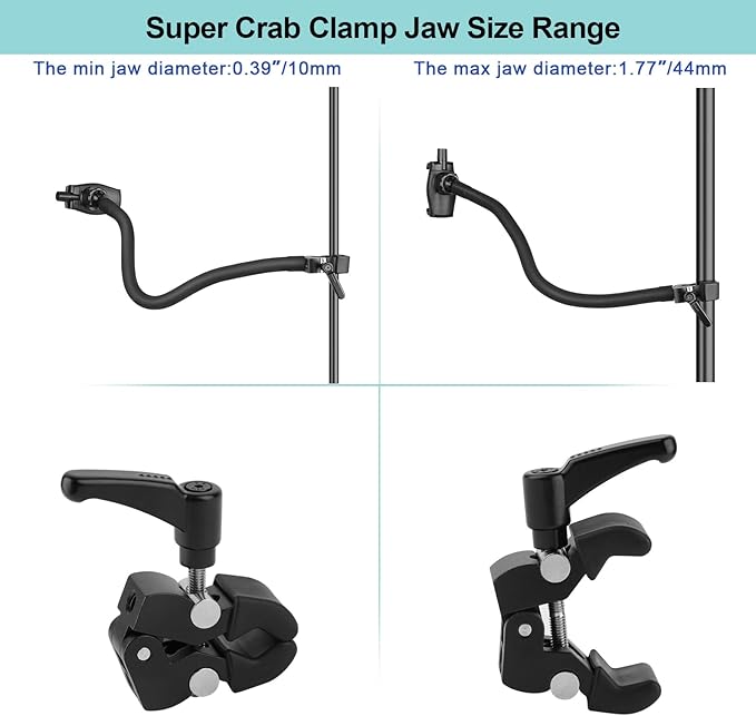 Gooseneck Phone Holder for Mic Stand/Music Stand/Stroller/Treadmill/Spin - Image 5
