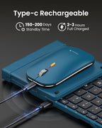 ProtoArc Foldable Keyboard and Mouse, XKM01 True Full-Size Folding Wireless - Image 6