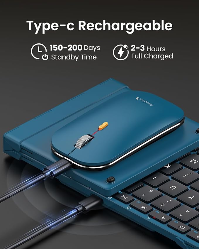 ProtoArc Foldable Keyboard and Mouse, XKM01 True Full-Size Folding Wireless - Image 6