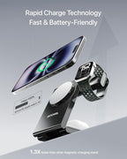Intoval 3-in-1 Magnetic Charging Station, Travel Foldable Charging Dock - Image 4