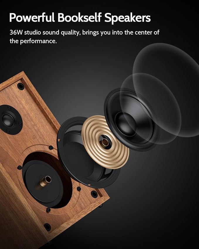 1 by ONE Bluetooth Turntable HiFi System - Image 4
