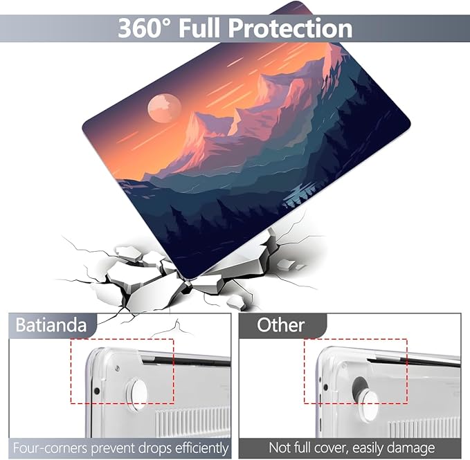 Batianda Design Case for M1 MacBook Air 13 Inch Model A2337 A2179 A1932 2021 - Image 5