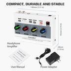 4 Channel Headphone Amplifier 7 Color Light Headphones Amp - Image 8