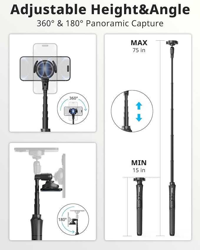 UBeesize 72'' Magnetic Tripod for iPhone - Image 4