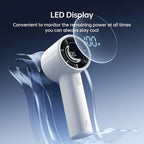 JISULIFE Handheld Turbo Fan, 5000mAh Rechargeable Portable Fans, 5 Speed Strong - Image 6
