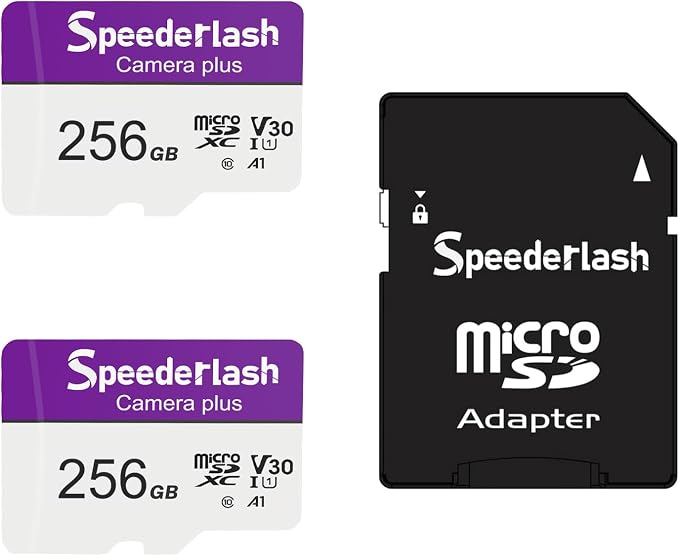 Micro SDXC Memory Card 256GB 2 Pack, Speederlash Camera Plus TF Card by Speederlash