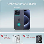 Compatible with iPhone 15 Pro Wallet Phone Case-PU Leather Magnetic Flip Cover - Image 2