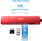 BENFEI USB C HUB 7-in-1, USB-C HUB Multiport Adapter - Image 4
