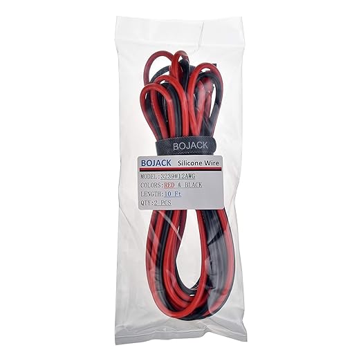 BOJACK 12 Gauge Silicone Wire 10 feet red and 10 feet Black Flexible 12 AWG - Image 3
