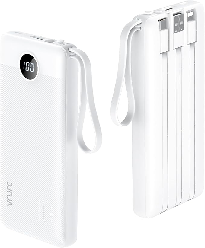 VRURC Portable Charger Power Bank, 10000mAh Travel Essentials Battery Pack by Home