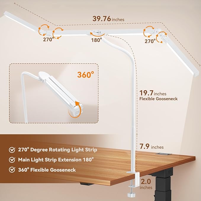 Led Desk Lamp with Clamp: Architect Desk Lamp - Image 7