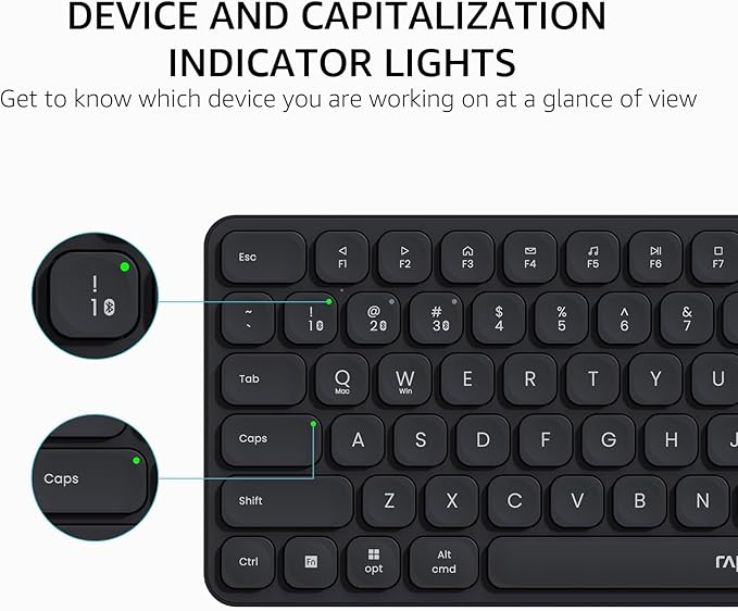 Rapoo 9560M Wireless Keyboard and Mouse Combo, Blade-Series E9550L 110-Key - Image 7
