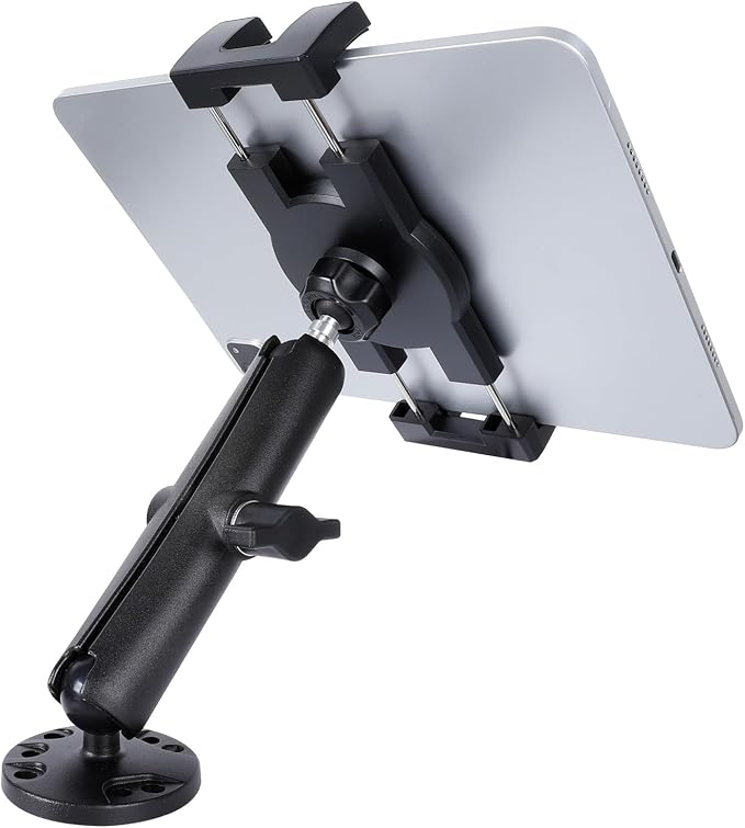 1" Ball Double Socket Arm with AMPS Hole Round Plate Base, Aluminum Alloy - Image 4