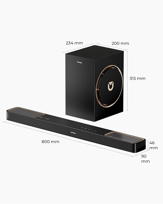 ULTIMEA 3.1.2ch Sound Bar with Dolby Atmos, Surround Sound System - Image 9